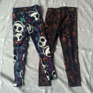 Lularoe Jack Skeleton Halloween Leggings 2 Pair Set